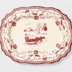 Threshold Studio McGee Stoneware Oval Serving Platter Tray Target Christmas 2024
